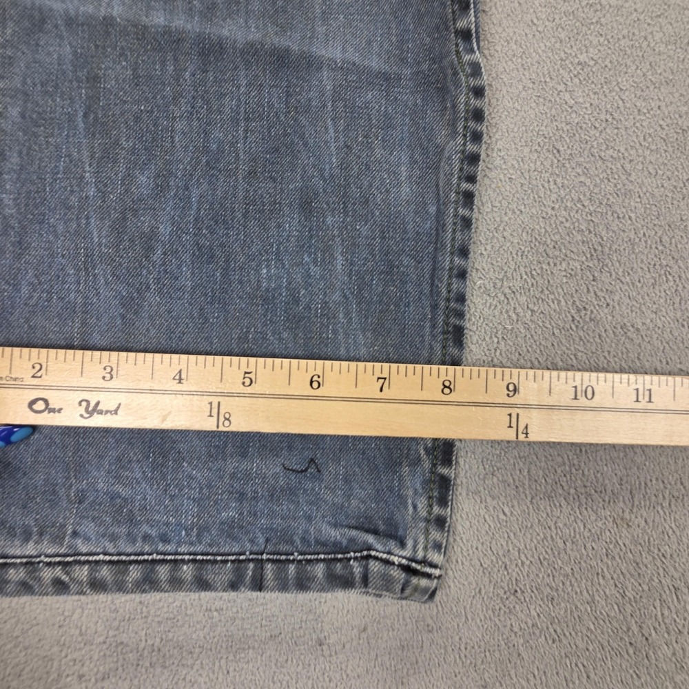 Diesel Jeans Mens 33x32 Blue Iakop Regular Slim Tapered Button Fly Italy 0804J - Picture 5 of 16